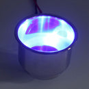 2PCS Blue 8LEDs Stainless Steel Cup Drink Holder Marine Boat Car Truck Camper