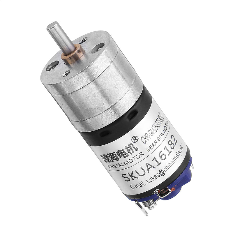CHIHAI CHR-GM25-BK370 12V 2000rpm 1:10 Ratio DC Motor High Speed Strong Magnetic Reduction Motor