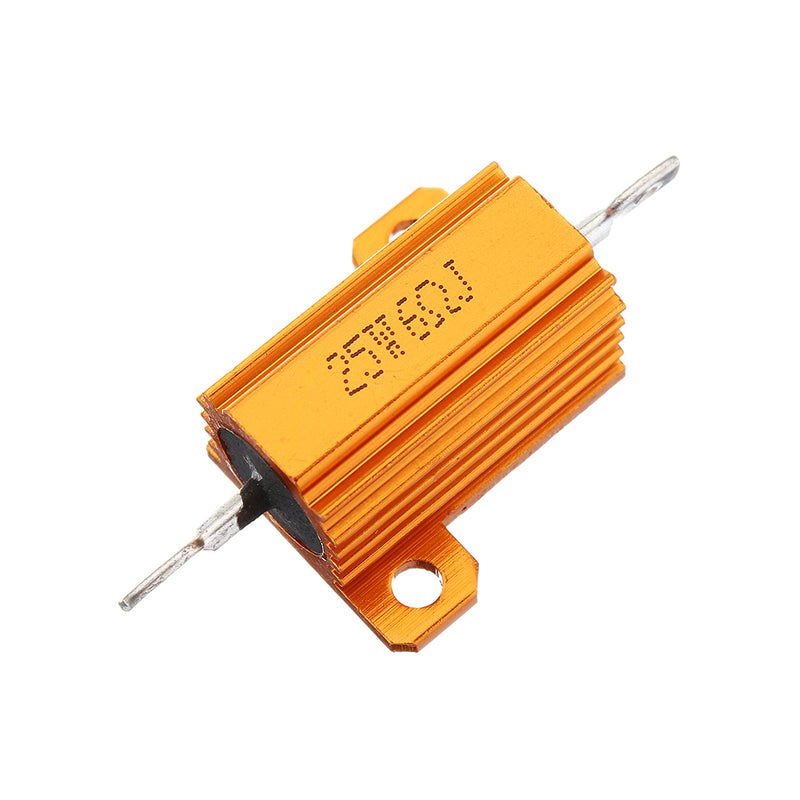 10pcs RX24 25W 6R 6RJ Metal Aluminum Case High Power Resistor Golden Metal Shell Case Heatsink Resistance Resistor