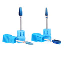 4pcs Blue Tungsten Steel Nail Drill Bits Grinding Head Carbide Burrs for Electric Manicure Machine