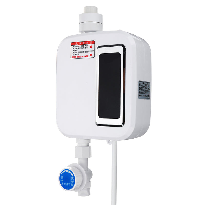 3500W Electric Instant Thermostatic Heater Smart Mini IPX4 Waterproof LCD Water Heater