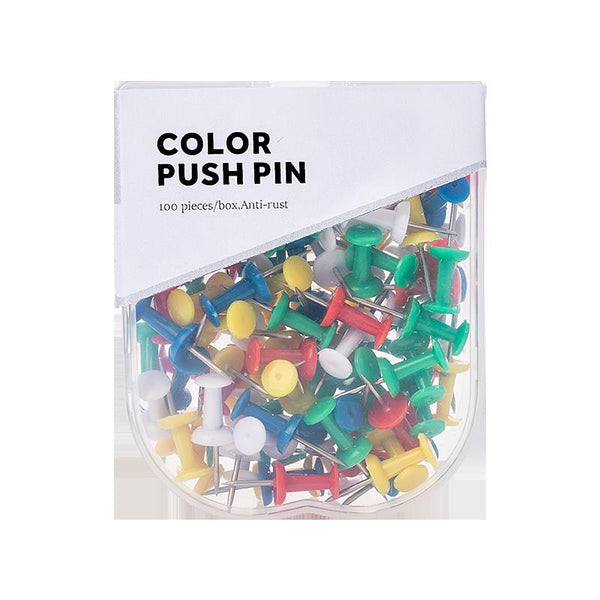 Jordan&Judy JJ-YD0026 Colored Push Pins Binder Clips Metal Thumb Tacks Map Drawing Push Pins Crafts Office Accessories School Supplies Stationery