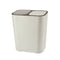 2 Compartments Trash Can Recycle Waste Bins with Push Button For Office Home Bathroom Kitchen