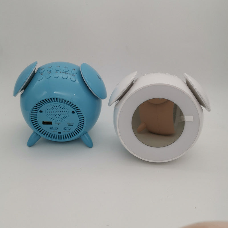 LD908 LED Wake Light Clock Ambient Light Rechargable Alarm Clock with Sunset Mode Digital 12/24 Hour Display