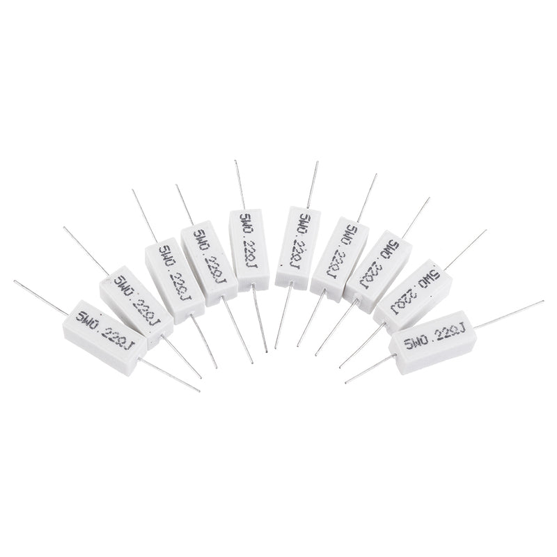 30pcs 5W 0.22 ohm 0.22R Ceramic Cement Resistor