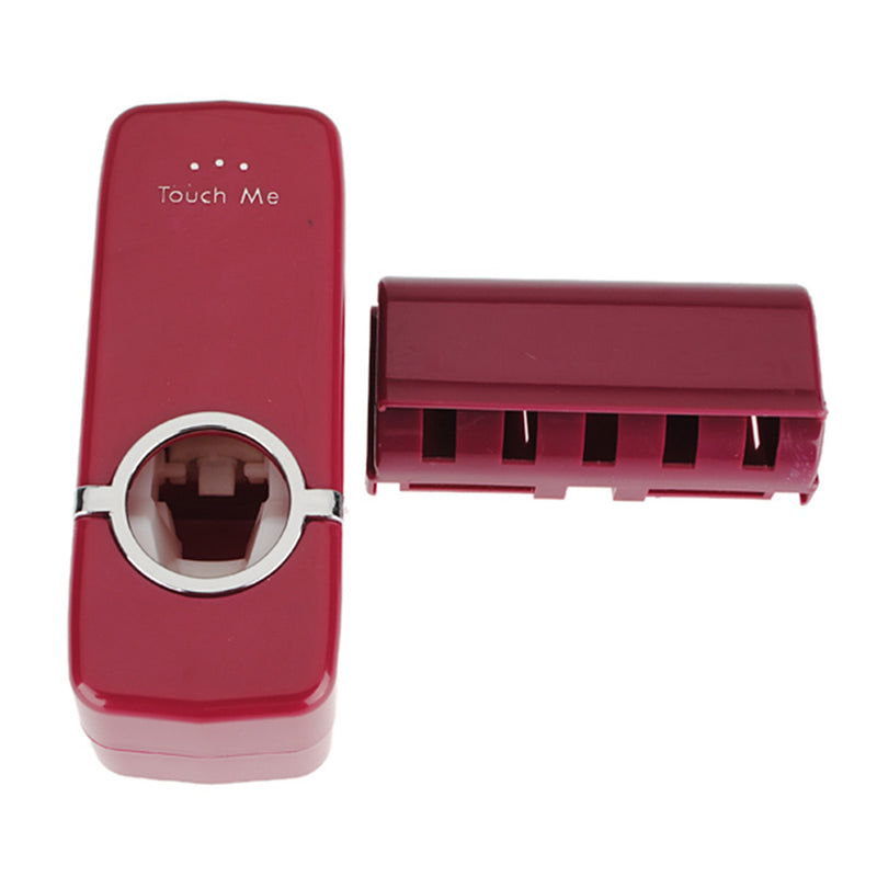 Honana BX-421 Wall Mounted Automatic Toothpaste Dispenser With Five Toothbrush Holder Set Bathroom