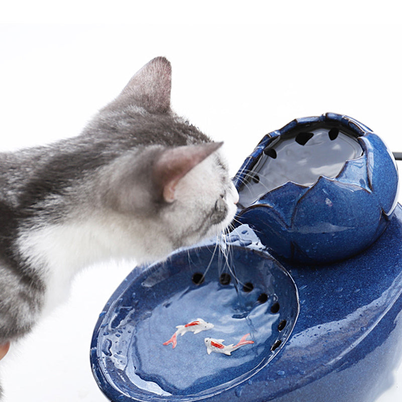 Ceramic Pet Cat Supplies Waterer Dispenser Automatic Pet Water Feeder