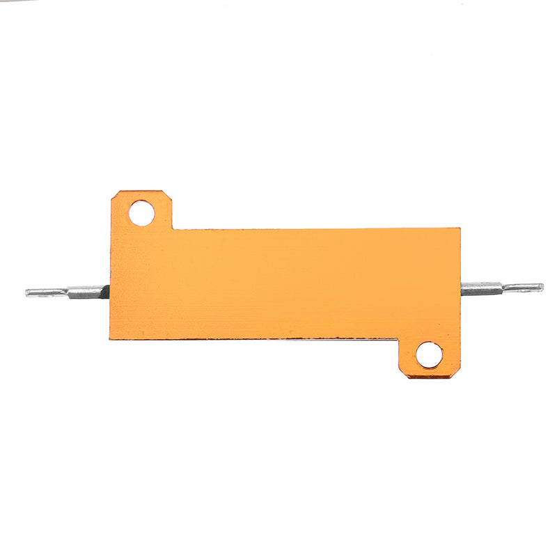 10pcs RX24 50W 10R 10RJ Metal Aluminum Case High Power Resistor Golden Metal Shell Case Heatsink Resistance Resistor