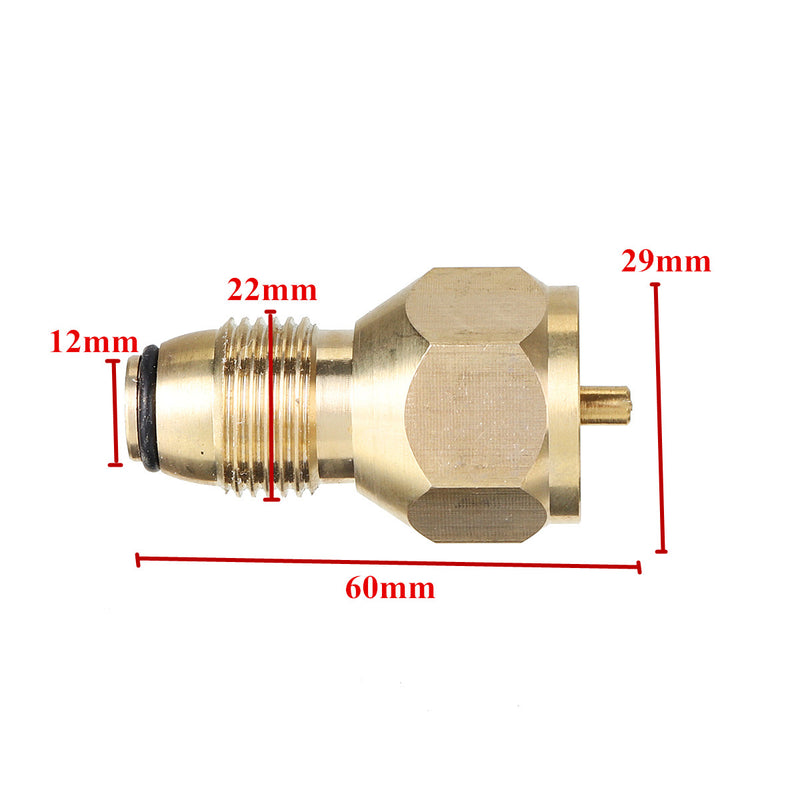 Brass Propane Refill Adapter Lp Gas 1 Lb Cylinder Tank Coupler Heater Camping