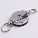 4cm High Resilience Steel Wire Rope Chain Recoil Metal Retractable Key Chain Alarm Key Ring