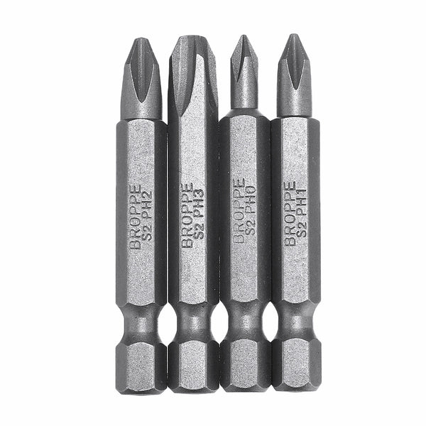 BROPPE 10Pcs Magnetic Phillips Screwdriver Bits PH0/PH1/PH2/PH4 1/4 Inch Hex Shank Screwdriver Set