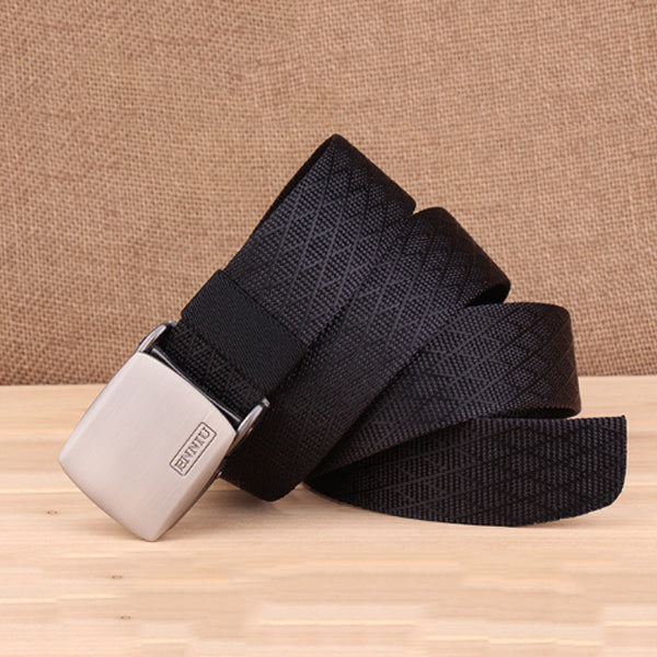 125cm ENNIU TB56 3.8cm Canvas Tactical Belt Quick Release Inserting Buckle Leisure Belt