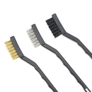 3Pcs Anti-static Metal Rust Clean Tools Mini Wire Brush Set Steel Brass Nylon Brush Cleaning Polishing Detail Home Kitchen Kit