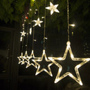Honana HT-336 220V LED Light String Star Shape Curtain Light Home Decor Celebration Festival Wedding