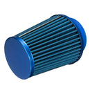 3inch 76mm Universal Car Cone Induction Air Intake Filter Hose Clip High Flow Blue
