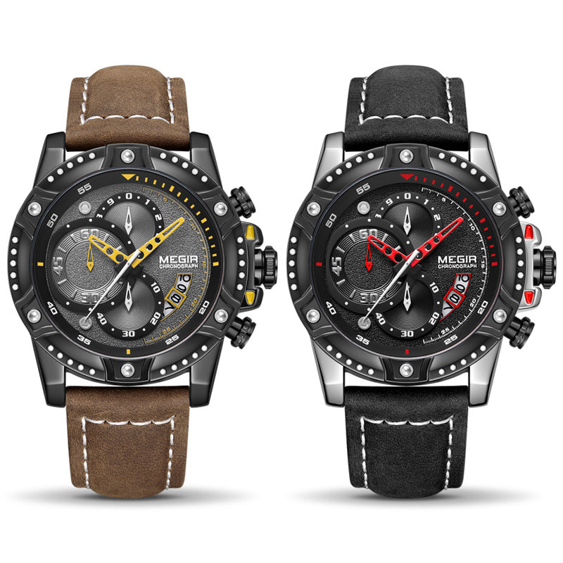 MEGIR 2130 Fashion Sport Men Watch Waterproof Chronograph Quartz Watch