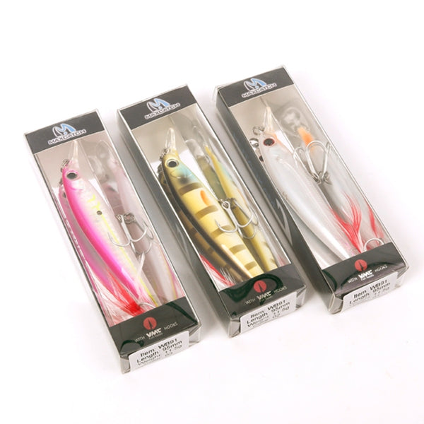 Maxcatch 9.5cm 11.5g Minnow Bass Fishing Lures Crankbaits with Feather