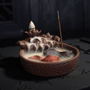 Fish Backflow Incense Burner Censer Stick Holder Decor Gift Zen Buddhist Cones Holder