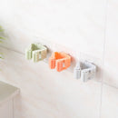 Bathroom bathroom wall mounted broom hanger mop clip nail-free multi-function seamless mop holder storage mop hook