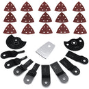 26pcs Oscillating Multi Trimming Tool Saw Blade Scraper Sandpaper Sanding Dics Oscillating Tools