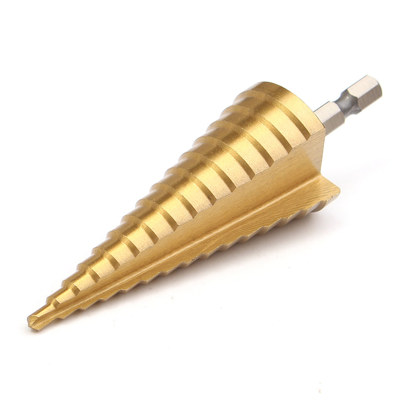 4-12/20/32mm HSS Titanium Step Cone Drill Bit Hex Shank Hole Cutter 1/4 Inch Hex Shank