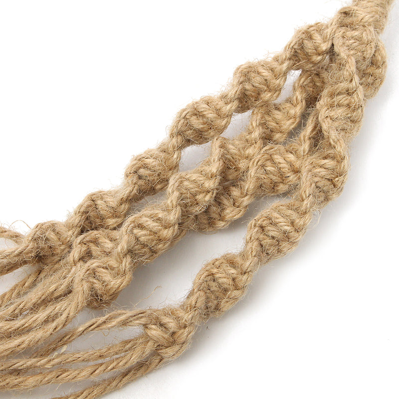 110cm Double Layer Hemp Jute Rope Plant Flower Pot Hanger Holder Macrame Hanging Basket