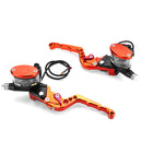 Pair 7/8 Inch 22mm Motorcycle Brake Master Cylinder Clutch Levers With Reservoir
