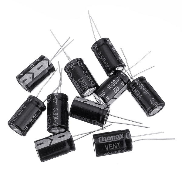 50Pcs 50v 1000uf 1000mf Electrolytic Capacitor 1000UF 50V 13x25mm