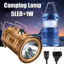 New Solar Camping Lantern Lamp Portable Outdoor Rechargeable LED Tent Hiking (Flashlight Accessories)