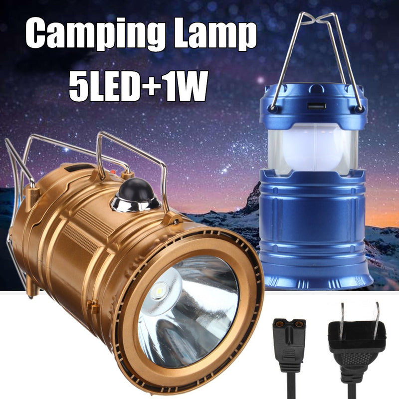 New Solar Camping Lantern Lamp Portable Outdoor Rechargeable LED Tent Hiking (Flashlight Accessories)