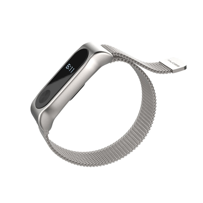 Mijobs Magnetic Buckle Metal Replacement Stainless Steel Strap for Xiaomi MiBand 2