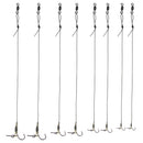 ZANLURE CR-G001 2PCS High Carbon Steel Fishing Hook All Freshwater Lead Clips Barbed Carp Fishing