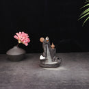 Ceramic Incense Holder Burner Backflow Incense Burner Waterfall Holder Home Decorations With 10 cones