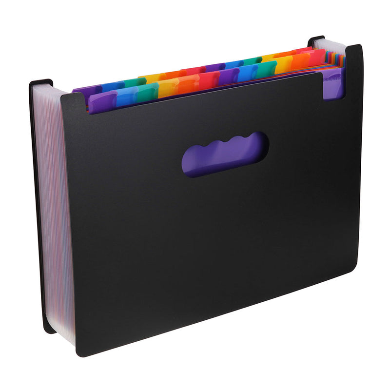 New 24 Pockets Expanding File Folder Portable Accordion File Folder A4 Expandable Business File Folder
