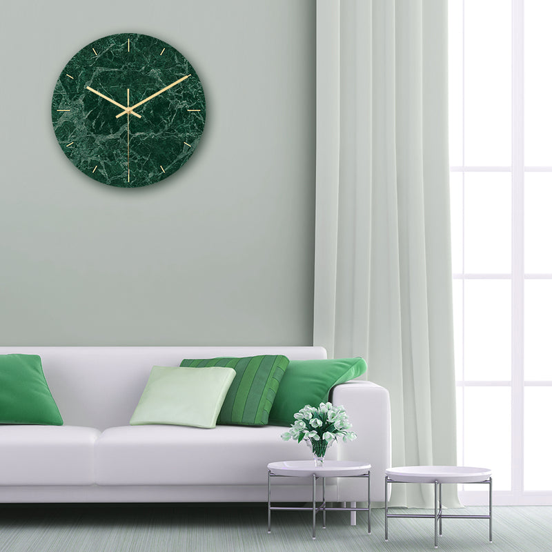 Loskii CC008 Creative Marble Pattern Wall Clock Mute Wall Clock Quartz Wall Clock For Home Office Decorations