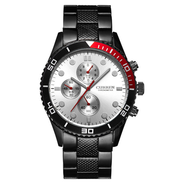 CURREN 8028 Full Steel Business Style Men Wrist Watch Decorative Dial Quartz Watches