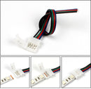 10mm Width PCB 4 Pin Solerless Wire Connector for Non-Waterproof RGB LED Strip