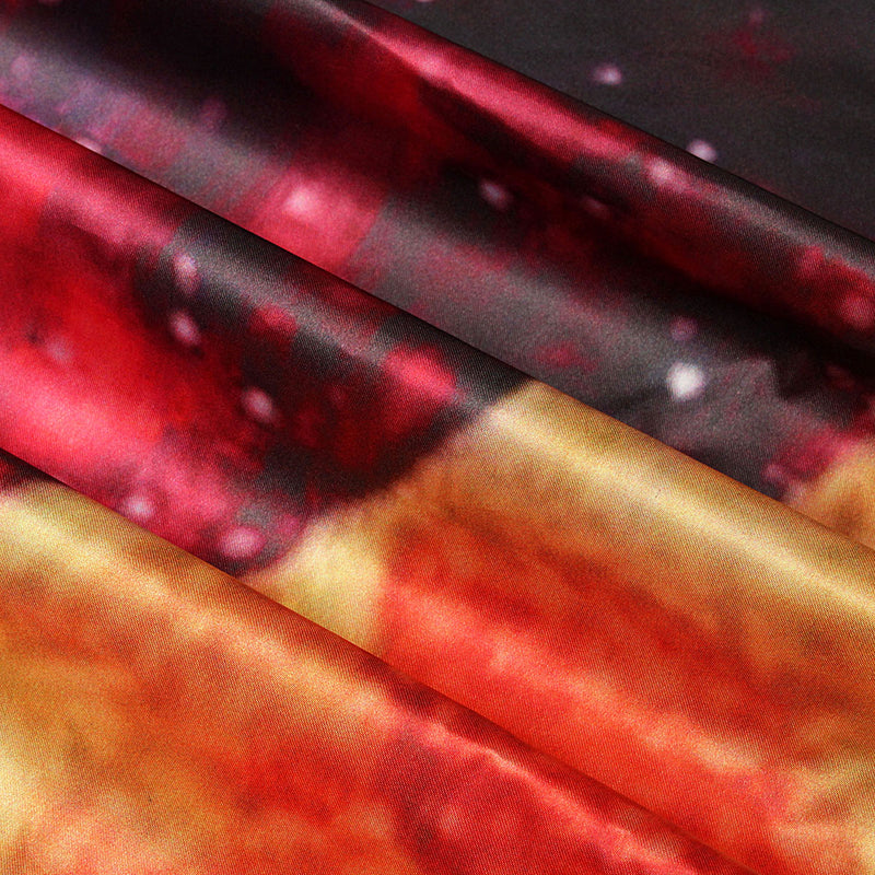 Space Nebula Cat Eating Pizza Home Bathroom Shower Curtain Polyester Hook Set