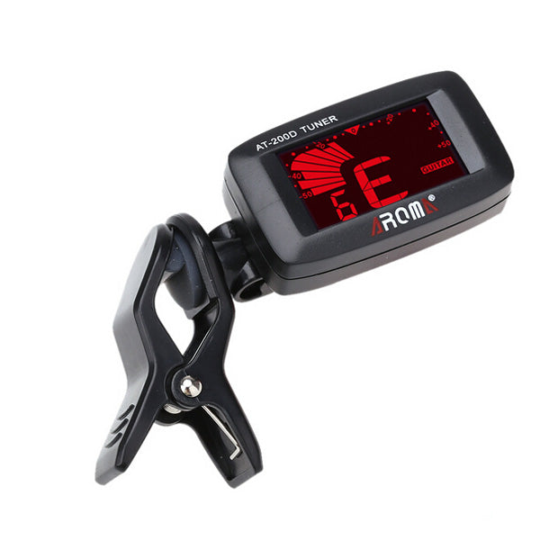 AROMA AT- 200D Tuner Clip Chromatic Guitar Bass Ukulele Violin Tuner