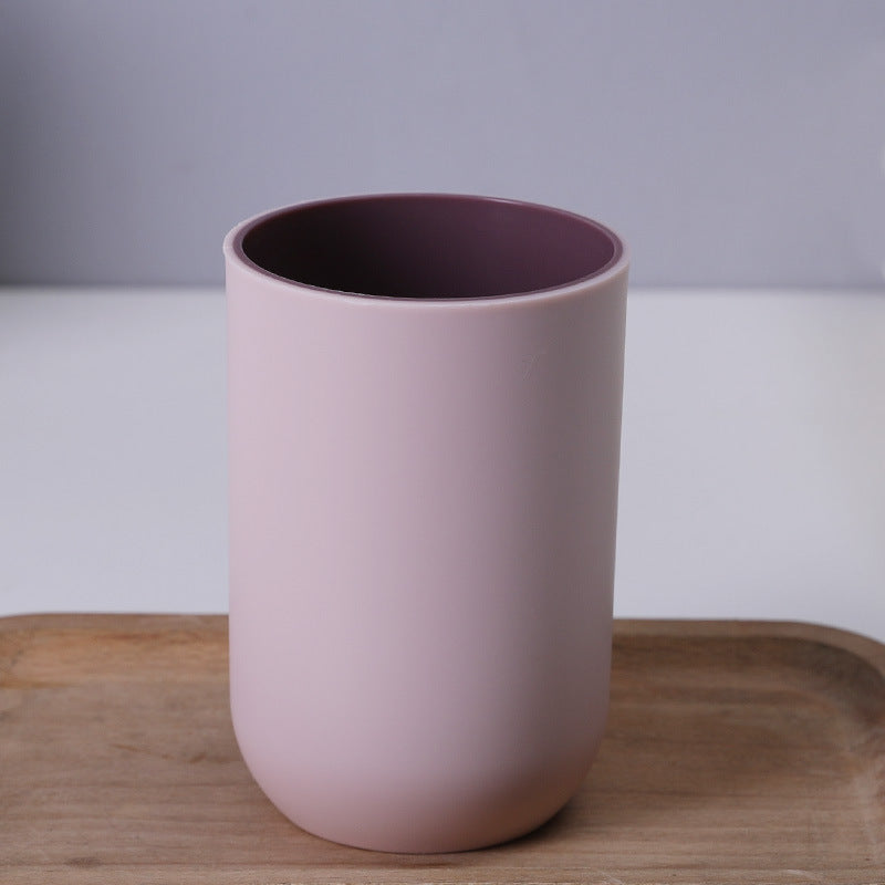 A374 2PCS Household Bathroom Plastic Gargel Cup Water Cups  Washing Tooth Mug Bathroom Set