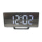 USB Rechargeable Mirror LED Alarm Clock Night Lights Thermometer Digital Clock