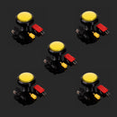 5Pcs Yellow 45mm Arcade Video Game Big Round Push Button LED Lighted Illuminated Lamp