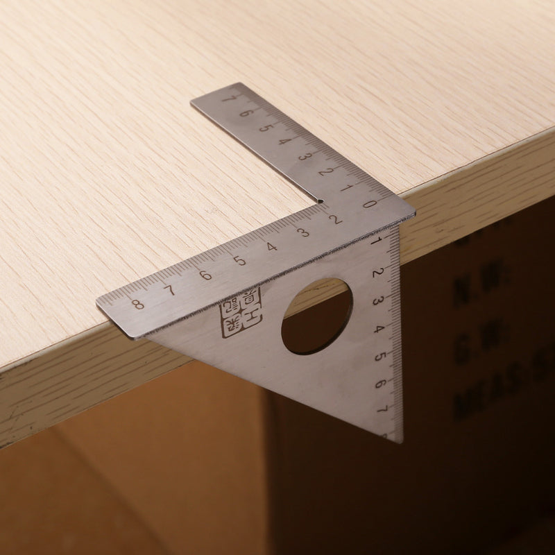 Stainless Steel Woodworking Ruler Square Layout Miter Triangle Rafter 45 Degree 90 Degree Metric Gauge Measuring Tools