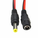 LUSTREON DC12V Male/Female Power Supply Jack Connector Cable Plug Cord Wire 5.5mm x 2.1mm