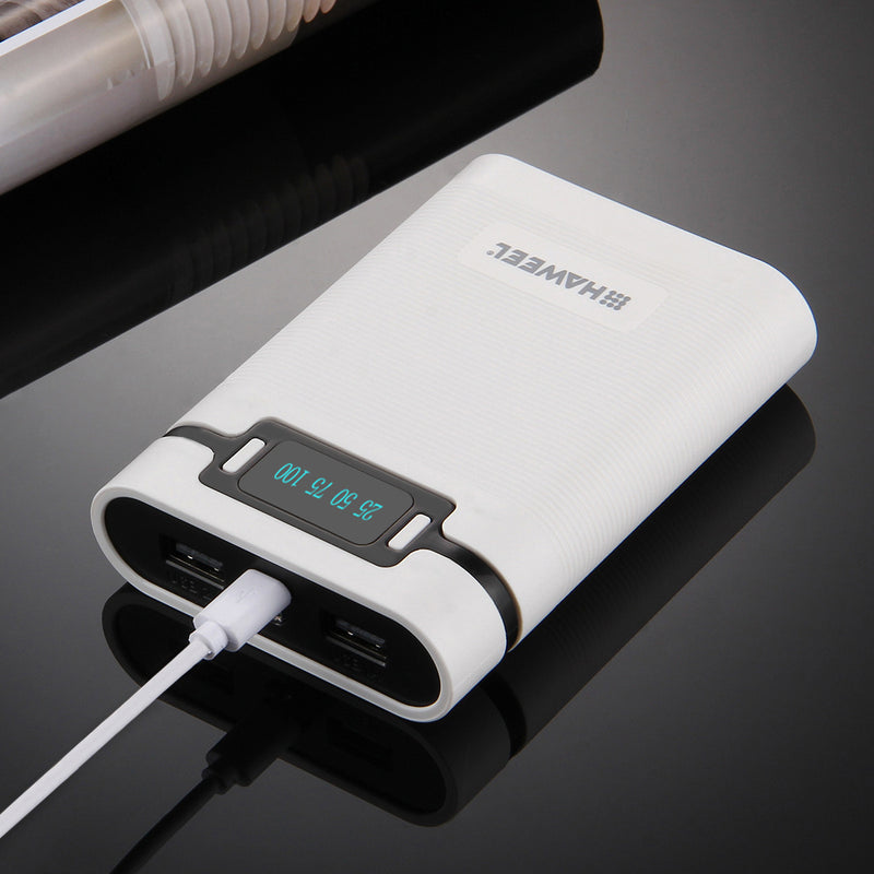 HAWEEL 4x18650 Dual USB Ports LED Display 10000mAh Battery Case Power Bank Box for S8 Mi6 Oneplus i7