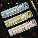 Naturehike Kids Environmental Wheat Stalks Picnic Set Flatware Camping Spoon Travel Chopsticks Fork