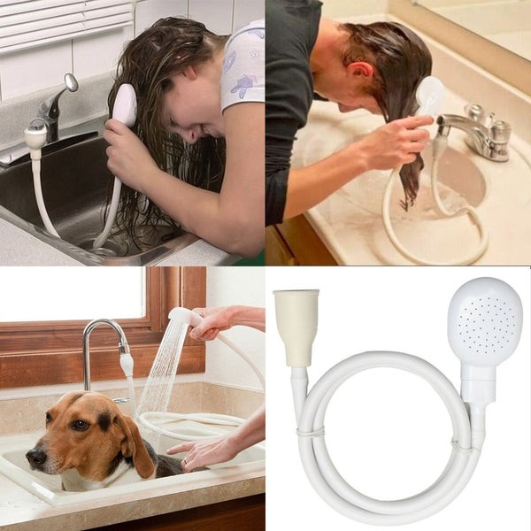 Hair Pet Dog Shower Spray Hose Bath Tub Sink Faucet Washing Attachment Indoor