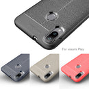 Bakeey Anti-fingerprint Litchi Silicone Soft Protective Case for Xiaomi Mi Play