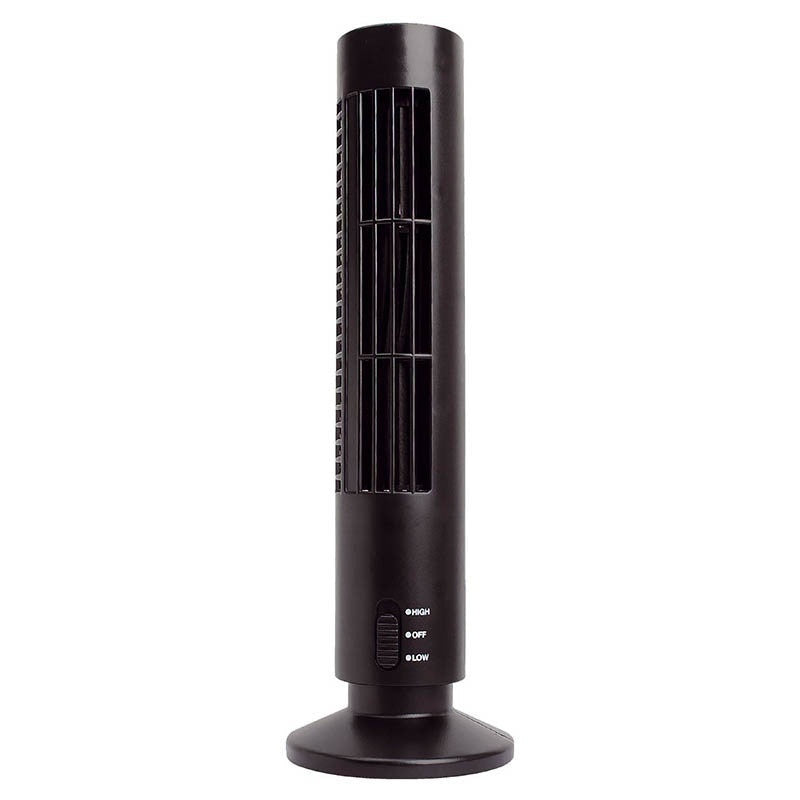 5V 2 Level Adjustable Speed USB Mini Vertical Quiet Bladeless Desktop Cooling Tower Fan for Home