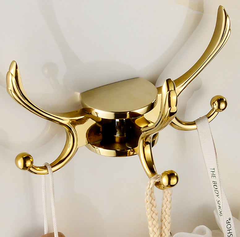 Honana Multipurpose Heavy Duty Solid MetaWall Mount Triple Swing Arms Hanging Hooks